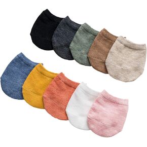 Toe Topper Socks, Liner Socks Breathable, Colorful Half Socks for Women, 10 Pairs