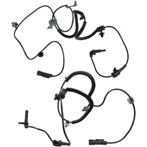 TRQ Rear ABS Wheel Speed Sensor Set Compatible with 2014-2016 Buick LaCrosse 2014-2017 Regal 2014-2020 Chevrolet Impala 2013-2015 Malibu 2016 Malibu Limited