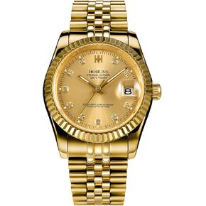 41MM Mens Gold Plated Automatic Watches with Date