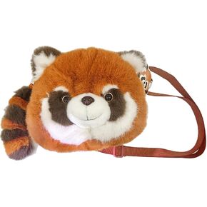 Cute Red Panda Plush Crossbody Bag - Soft Red Panda Stuffed Animal Shoulder Bag for Women and Teens - Perfect Red Panda Gift. W:22cm H:20cm(W:8.6" H:7.8")