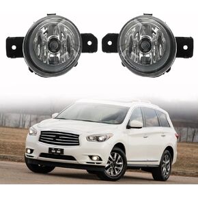 2Pcs H11 Halogen Clear Lens Fog Light Replacement for Altima/Maxima/Sentra/Infiniti Driver and Passenger Side NI2593117, NI2592117