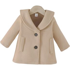 Goodplayer Baby Boy Girl Coat Toddler Pea Coat Fall Winter Jacket Outerwear for Baby Buttons Coat Clothes