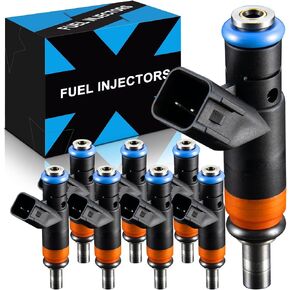 Upgraded 05037479AA Fuel Injectors Fits For:-Jeep Grand Cherokee Commander For:-Chrysler 300 Aspen For:-Dodge Challenger Charger Durango Magnum For:-Ram 1500 2500 3500 5.7L 09-18 (8 PCS)