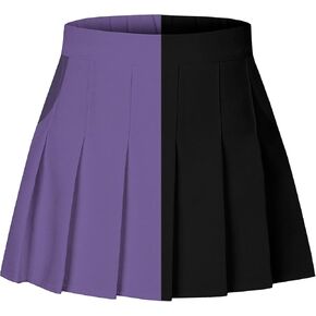 Cromoncent Girls Womens Pleated Mini Skirt Short High Waist School Uniform, 2Years - 4XL