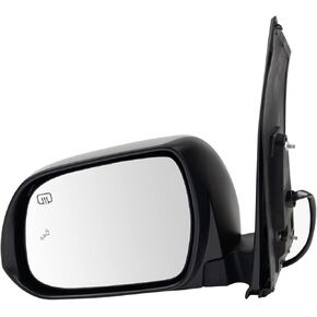 TRQ Left Mirror with Heat Manual Folding without Spotter Mirror Drivers Side Compatible with 2018-2020 Toyota Sienna TO1320412