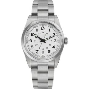 watchdives VH31 Quartz Watch, WD1016 Men Watches 37mm Dial Stainless Steel Wristwatch Luminous Waterproof 100M