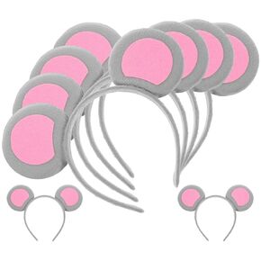 Angoily 6pcs Mouse Ears Headbands Mouse Headband Animal Costume Accessory Cute Girl Hair Accessories Cosplay Mouse Hair Hoop for Christmas Dress Up Party Accessories