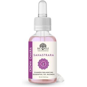 Devinez Heart Chakra (Anahata) Essential Oil Blend (15ml/0.50 fl oz) - Diffuser Blend with Rose Quartz Gemstone - Therapy Oil for Chakra Balance, Meditation, Yoga, Reiki & Healing