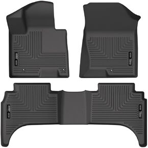 Husky Liners Weatherbeater Floor Mats | Fits 2022-2024 Hyundai Santa Cruz | Front & 2nd Row, 3-pc Black - 95531