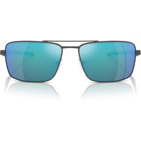 Scuderia Ferrari FZ5001 Sunglasses, Dark Gunmetal/Mirrored Blue Polarized, 60 mm