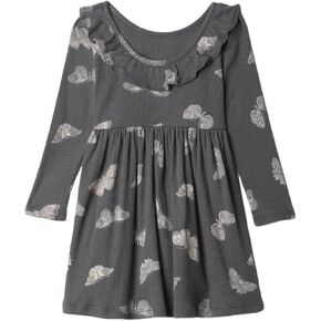 GAP Girls' Long Sleeve Ribbed Dress