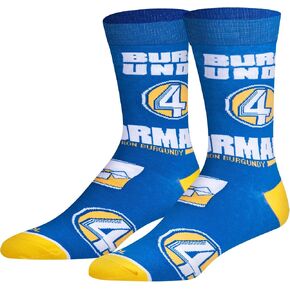 Cool Socks, Men's Funny Graphic Novelty Sock, Ron Burgundy, Adult Large