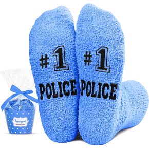 HAPPYPOP Police Gifts for Men - Police Officer Gifts Law Enforcement Gifts For Cop, Police Week Gifts, Police Socks