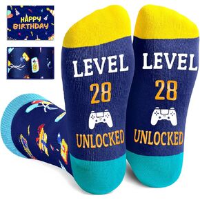 Zmart 28th Birthday Gifts Socks Ideas - Socks for 28 Year Olds Women Men, Best Gifts for 28 Year Olds, 28th Birthday Socks