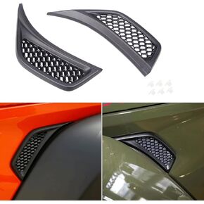 POETRYXIAO Wheel Eyebrow Side Air Conditioning Vent Outlet Cover for 2018-2023 Jeep Wrangler JL and Gladiator JT, Side Fender Air Conditioning Vent Outlet OE Trim Cover