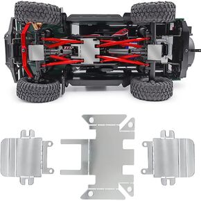 RCLions Stainless Steel Chassis Center Skid Plate Armor Guard for TRX4M Bronco Defender 1/18th RC Crawler Car Upgrades
