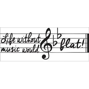 Tin Sign Metal Tin Sign 8x12 inches Life Without Music Would B Flat Decoration Iron Painting Metal Decorative Wall Art