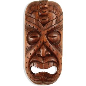 G6 Collection 12" Wooden Tribal African Mask Hand Carved Wall Plaque Hanging Home Decor Accent Art Unique Sculpture Funny Decoration Handmade Gift Handcrafted Decorative (Tribal Crying Mask)