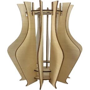 Wooden Building Block Flower Vase – DIY Assembly Vase for Displaying Various Block Flowers Like Roses, Lotuses, Tulips, and More