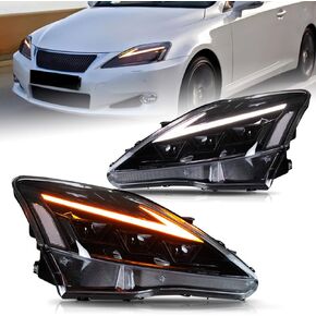 HCMOTIONZ LED Headlights Fit For Lexus IS250/ IS250C IS350 IS350C IS220d 2006-2012, ISF 2008-2014 With DRL Start UP Animation……