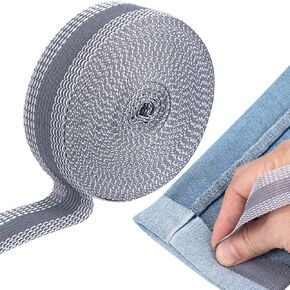 11 Yard Iron-on Instant Hem Tape, Adhesive Tape Iron on, Adhesive Fabric Hemming Tape for Pants, Jeans, Clothes (Black, 1 Roll) in Kuwait