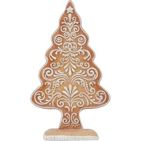 Gingerbread Christmas Tree Collectible Figurines - Village Gingerbread Fantastic Sequins Christmas Tree Tabletop Decoration Braxio (Extra Large)