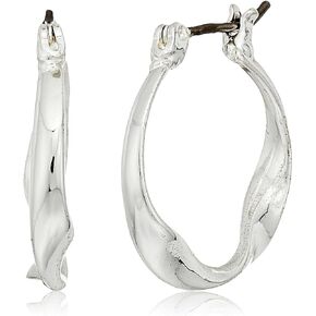 nine west silver-tone hoop earrings
