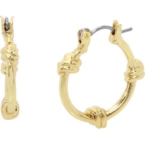 Steve Madden Womens Knot Link Hoop Earrings