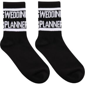 POFULL 2PAIRS Wedding Planner Socks Wedding Coordinator Gift Novelty Socks Wedding Coordinator Event Planner Thank You Gift