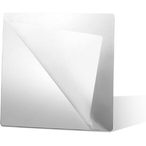 Self Adhesive Acrylic Mirror Sheet, Flexible Mirror Tiles Self Adhesive Wall Mirror Stickers Frameless Mirror Bathroom Mirror Wall Shatterproof Mirror Stickers for Walls Bathroom (7.9x7.9 Inches)