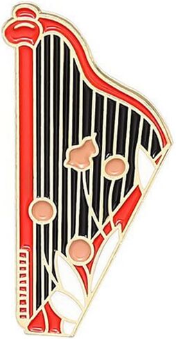 Musician Brooch Violin Gramophone Irish Harp Piano Brooch Pin Concert Holiday Party Gift in Saudi Arabia