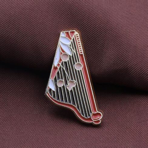 Musician Brooch Violin Gramophone Irish Harp Piano Brooch Pin Concert Holiday Party Gift in Saudi Arabia