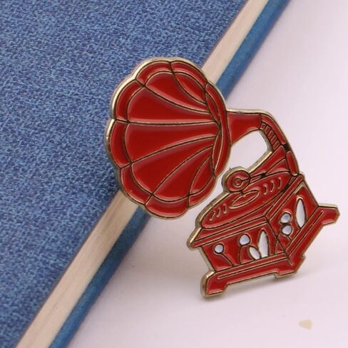 Musician Brooch Violin Gramophone Irish Harp Piano Brooch Pin Concert Holiday Party Gift in Saudi Arabia