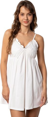 Nanxson Womens Cotton Nightgown Sexy Lace Sleep Dress Victorian Sleepshirt Full Slip Nightwear in Kuwait