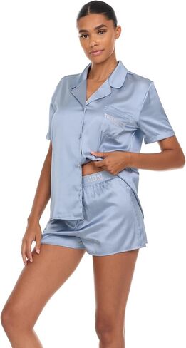 True Religion Satin Pajama Set for Women, Sexy Bridesmaids Pjs Sets for Women in Saudi Arabia