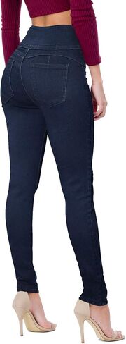 Hybrid & Company Women Fashion Destructed Skinny Jeans High Waist Stretch Denim Pants in Saudi Arabia
