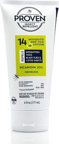 Proven Insect Repellent Lotion, Keep Mosquitoes, Ticks and Flies Off, DEET Alternative Repellent, Up to 14-Hour Protection, Great for Outdoor Camping and Hiking, 6 Ounce, Odorless Lotion in Kuwait