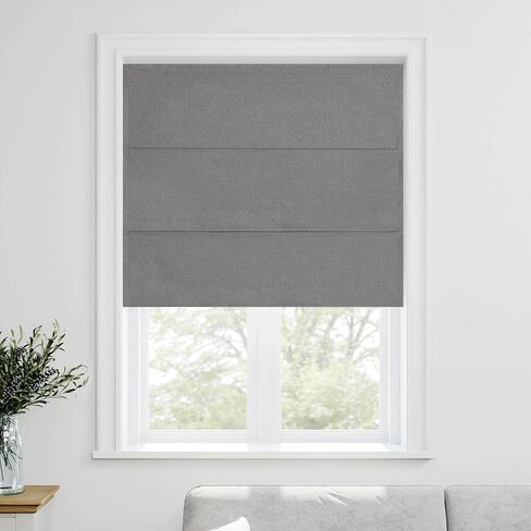 RYB HOME 100% Blackout Roman Shades for Windows, Linen Fabric Magnetic Cordless Roll up Roman Blinds for French Doors Windows Length Adjustable No Drill Easy to Install, Sand, W 26 x L 64, 1 Panel in Saudi Arabia