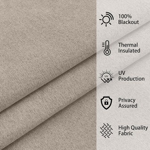 RYB HOME 100% Blackout Roman Shades for Windows, Linen Fabric Magnetic Cordless Roll up Roman Blinds for French Doors Windows Length Adjustable No Drill Easy to Install, Sand, W 26 x L 64, 1 Panel in Saudi Arabia