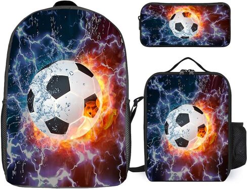 3-Pcs Backpack School Bag Set For Boys And Girls Travel Study Backpack And Lunch Box And Pencil Bag (Game Backpack) in Kuwait