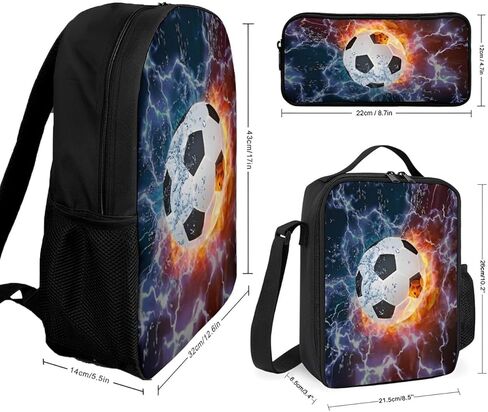 3-Pcs Backpack School Bag Set For Boys And Girls Travel Study Backpack And Lunch Box And Pencil Bag (Game Backpack) in Kuwait