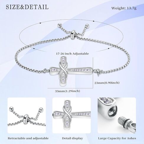 Urn Bracelet for Ashes Infinity Cremation Bracelet Bracelet Religious Jewelry Ashes Keepsake Holder Memorial Jewelry for Men Women in Saudi Arabia
