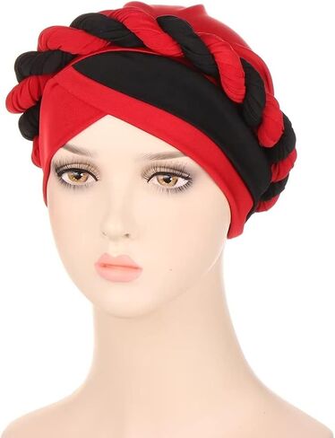 Womens Turban Hat Head Wraps Covers Chemo Cancer Beanies Cap Headwear in Kuwait