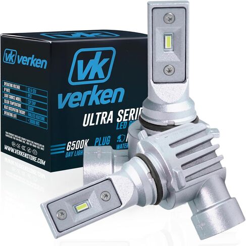 VERKEN 9006 - لمبة الضباب HB4، لا يتطلب محول، سطوع فائق عالي الكفاءة 10000LM، 6500K أبيض بارد، IP67، التوصيل والتشغيل، حزمة من 2 in Saudi Arabia