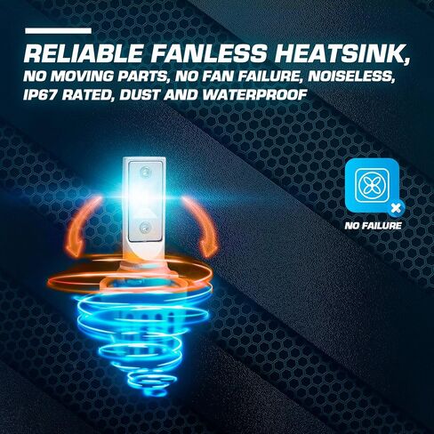VERKEN 9006 - HB4 Fog Light Bulb, No Adapter Required High-Efficiency Super Bright 10000LM, 6500K Cool White, IP67, Plug and Play, Pack of 2 in Saudi Arabia