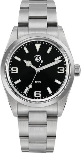 watchdives VH31 Quartz Watch, WD1016 Men Watches 37mm Dial Stainless Steel Wristwatch Sweep Sports Watch 100M Waterproof in Saudi Arabia