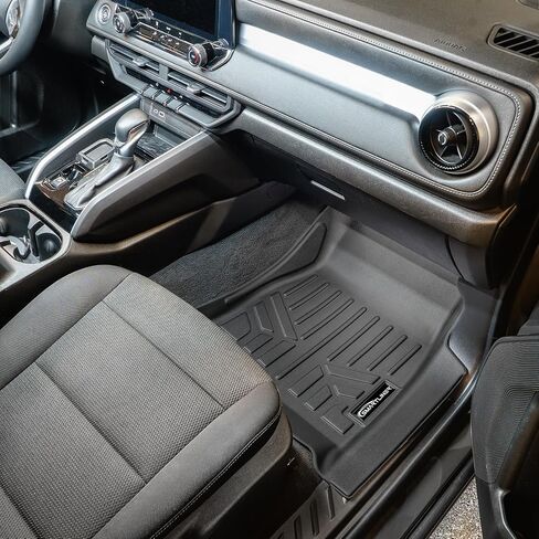 SMARTLINER All Weather Protection Custom Fit Black 1st Row Floor Mat Liner Set Compatible with 2023-2024 Chevrolet Colorado| GMC Canyon (Only Fits Crew Cabs with Carpeted Flooring) in Saudi Arabia
