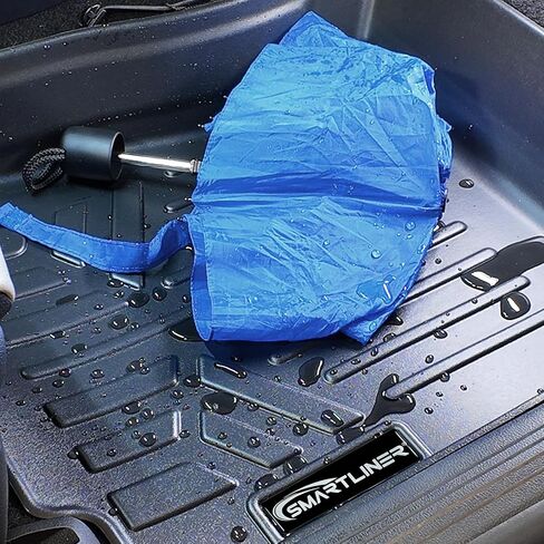 SMARTLINER All Weather Protection Custom Fit Black 1st Row Floor Mat Liner Set Compatible with 2023-2024 Chevrolet Colorado| GMC Canyon (Only Fits Crew Cabs with Carpeted Flooring) in Saudi Arabia