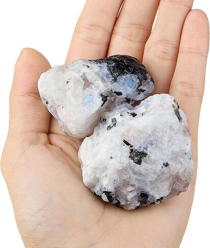 YATOJUZI Rainbow Moonstone 1.6-2.2" Natural Raw Stones and Healing Crystals Large Labradorite Stone Rough Crystal Rocks for Tumbling Cabbing Polishing Fountain Rocks Decoration 1PCS in Kuwait