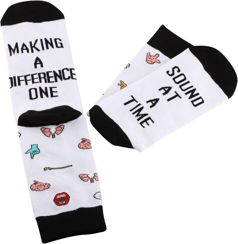 G2TUP Speech Therapist Socks SLP Gifts Speech Language Pathologist Socks Making a Difference One Sound At a Time SLP Socks in Kuwait